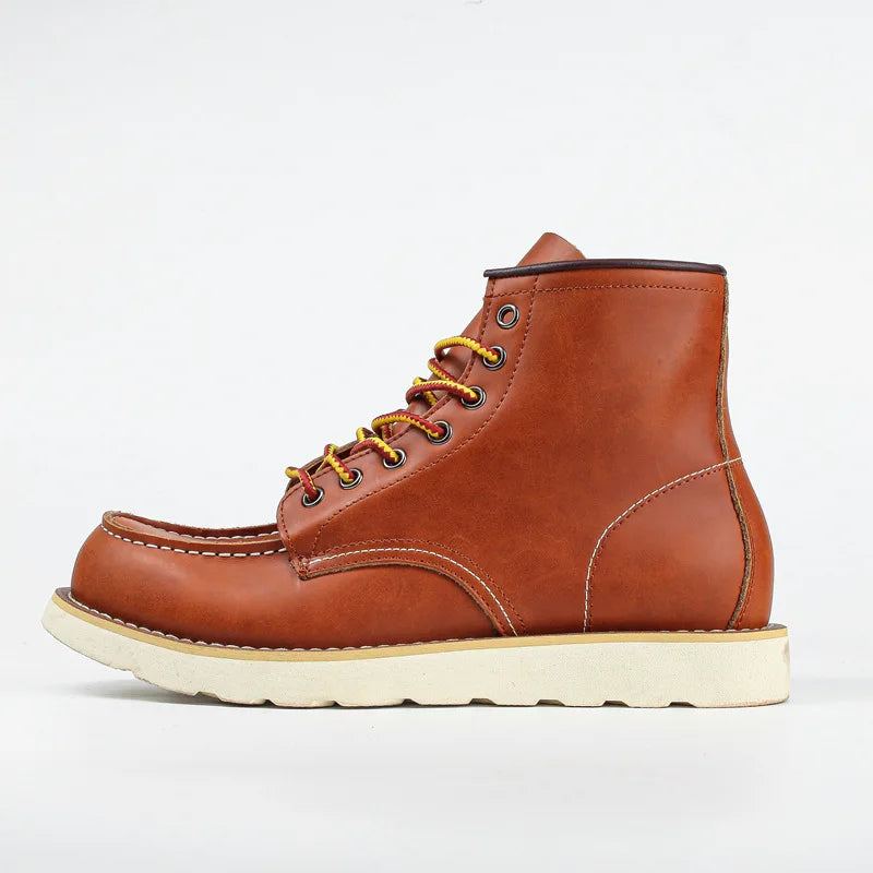 Red Black Winter Mens Shoes Desert Keep Warm Vintage Culture Rookie Mens Boots Motorcycle Boots Western Work