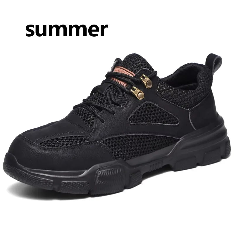 Male Safety Shoes Work Sneakers Indestructible Work Safety Boots Winter Shoes Men Steel Toe Shoes Sport Safty Shoes Dropshipping