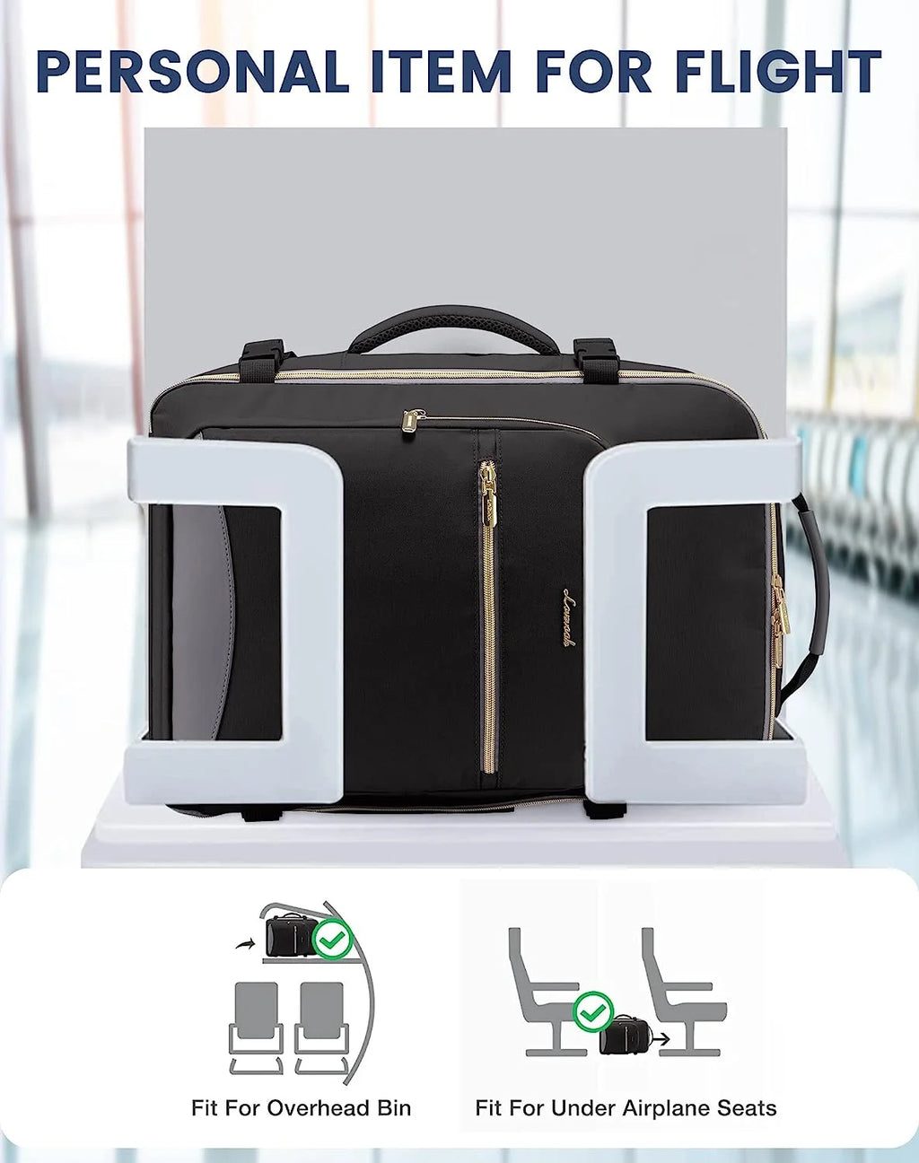 Travel Luggage Backpack,Laptop Backpack for Women 17.3",40L Waterproof Carry-On Business Daypack Flight Approved Large Weekender Overnight Bag with 3 Packing Cubes