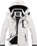 Men'S Waterproof Ski Jacket Winter Snow Coat with Detachable Hood