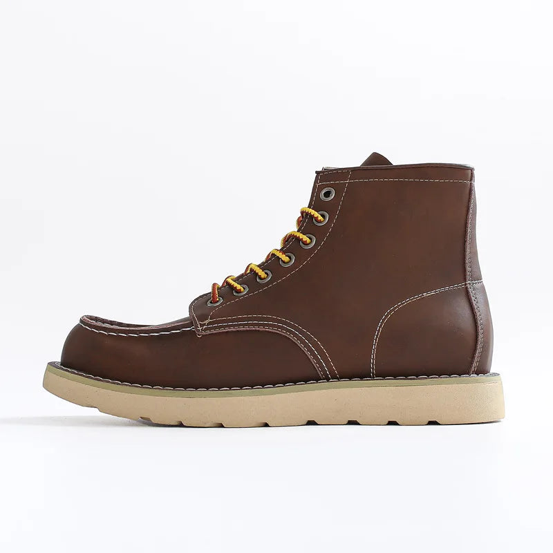 Red Black Winter Mens Shoes Desert Keep Warm Vintage Culture Rookie Mens Boots Motorcycle Boots Western Work