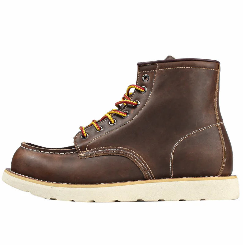 Red Black Winter Mens Shoes Desert Keep Warm Vintage Culture Rookie Mens Boots Motorcycle Boots Western Work