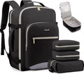 Travel Luggage Backpack,Laptop Backpack for Women 17.3",40L Waterproof Carry-On Business Daypack Flight Approved Large Weekender Overnight Bag with 3 Packing Cubes